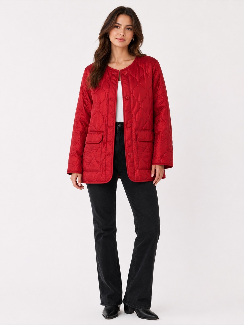 Hudson • NWT $248 USD Red Quilted Women's Jacket PTP 30”
